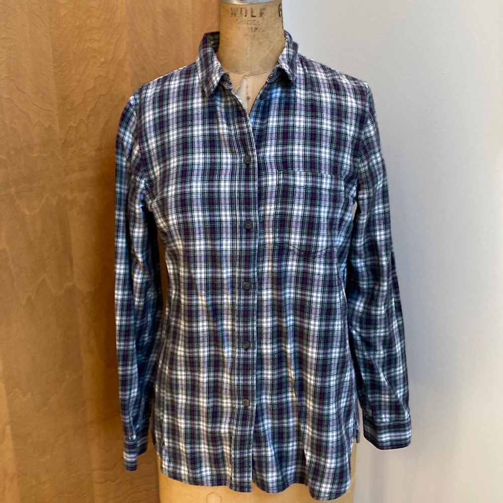 Madewell flannel long sleeve plaid shirt